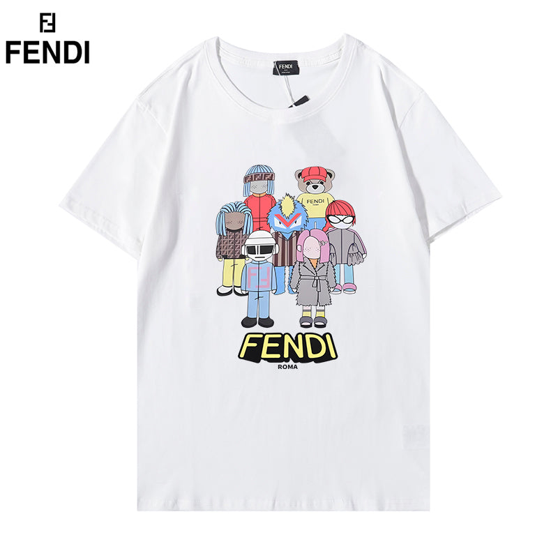 【FENDI】2枚目半額！ 新作 複数のキャラクター Tシャツ