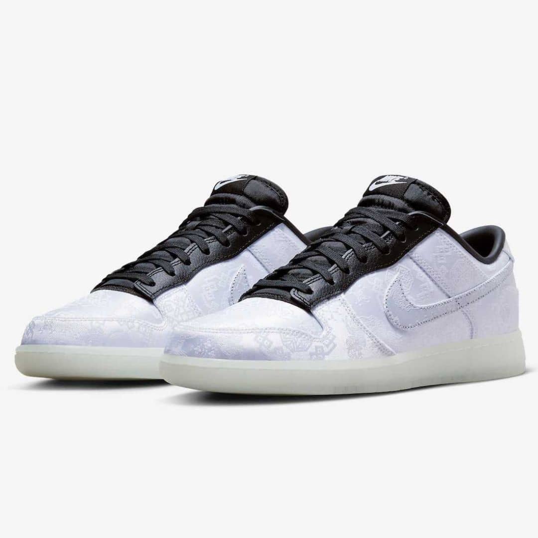 【在庫限り】5/19・5/20発売｜CLOT × Fragment × Dunk Low "White/Black"★超人気！■男女兼用🔥お見逃しなく！
