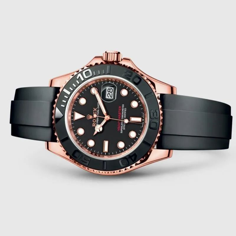 ROLEX ヨットマスター 自動巻き ブラック 文字盤 ローズゴールド1 m126655-0002