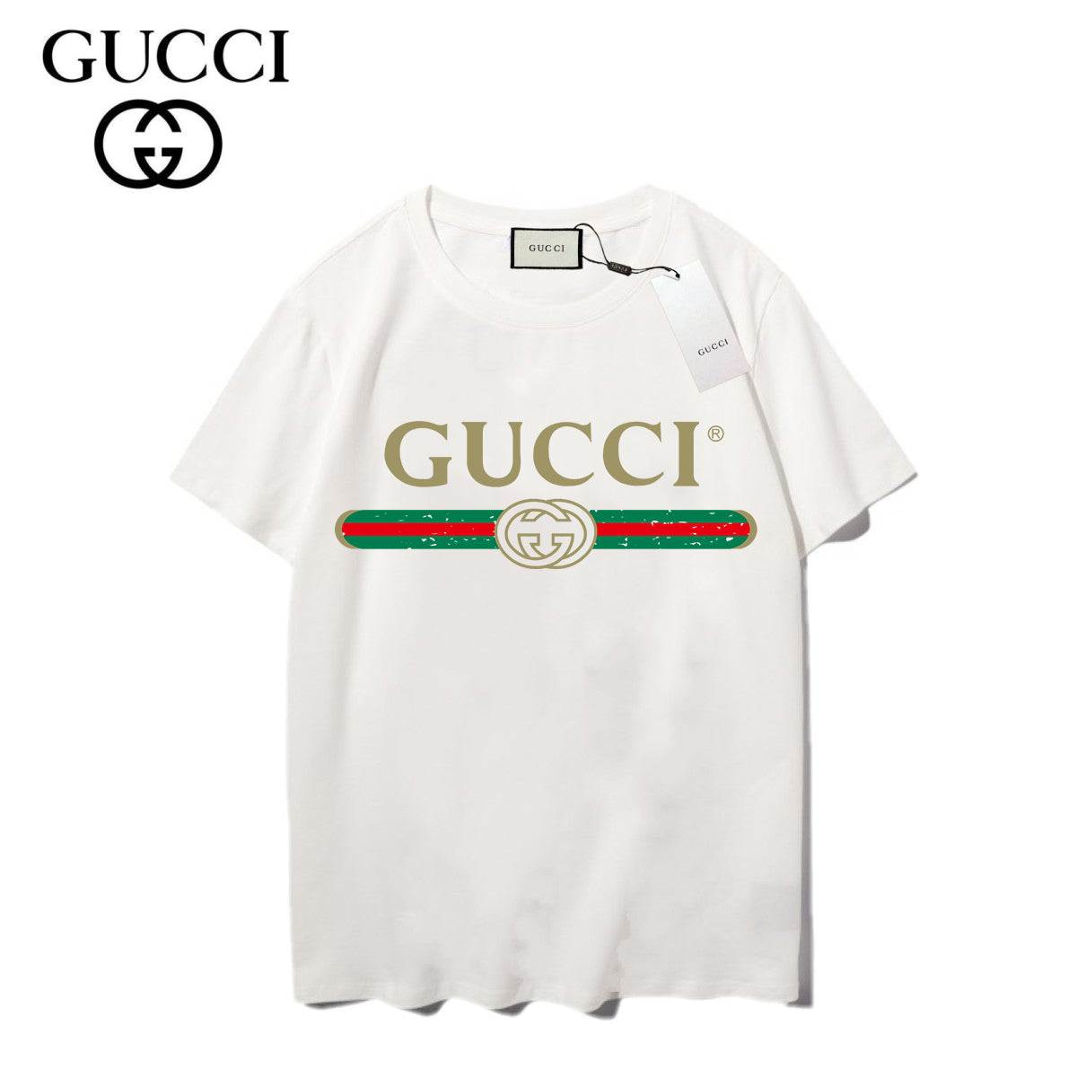 【GUCCI 】2枚目半額！ロゴ オーバーサイズ コットン Tシャツ