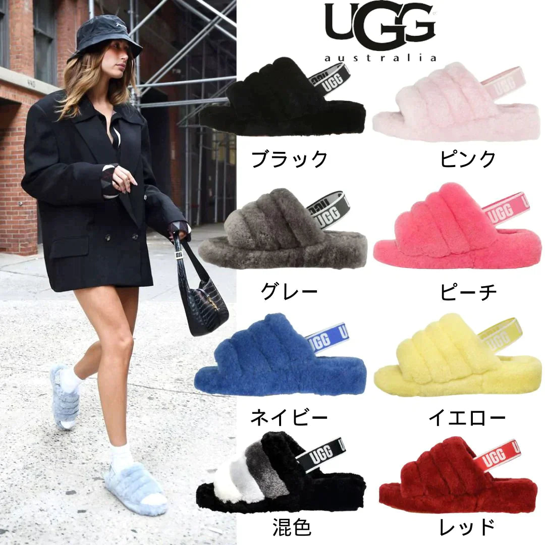 雑誌掲載！★今季大人気！【UGG】軽量厚底♡FLUFF YEAH SLIDE