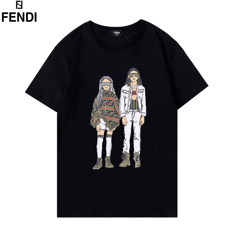 【FENDI】2枚目半額！ 新作 複数のキャラクター Tシャツ
