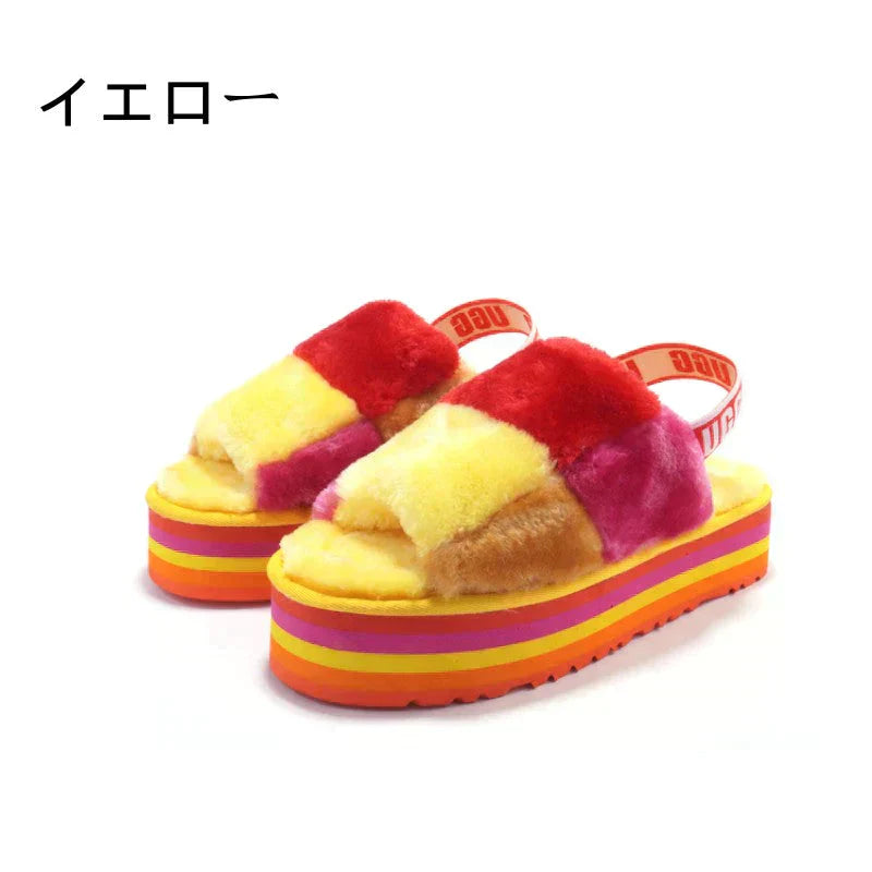 雑誌掲載！★今季大人気！【UGG】軽量厚底♡disco checker slide