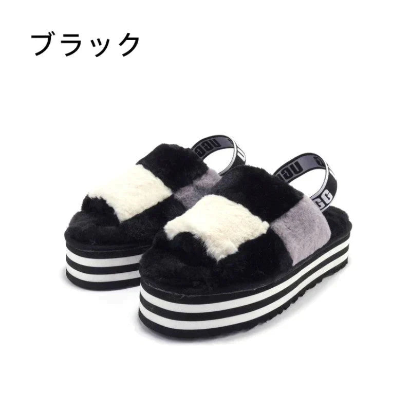 雑誌掲載！★今季大人気！【UGG】軽量厚底♡disco checker slide