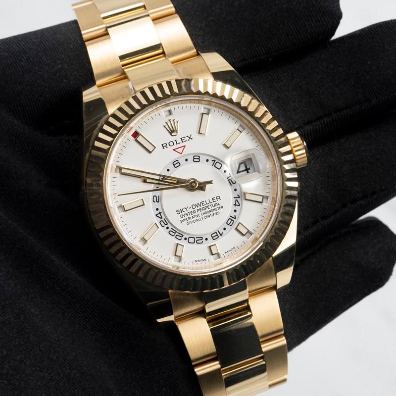 ROLEX スカイドゥエラー 自動巻き ホワイト 文字盤 m326938-0005
