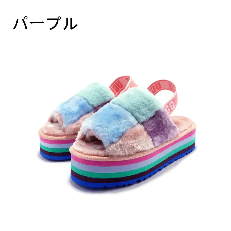 雑誌掲載！★今季大人気！【UGG】軽量厚底♡disco checker slide