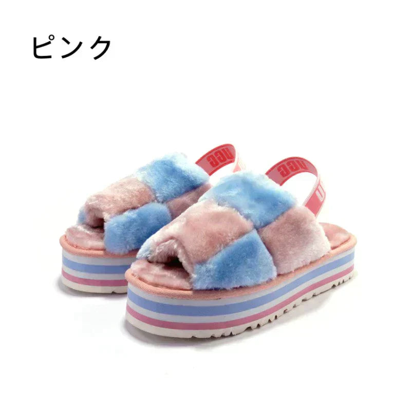 雑誌掲載！★今季大人気！【UGG】軽量厚底♡disco checker slide