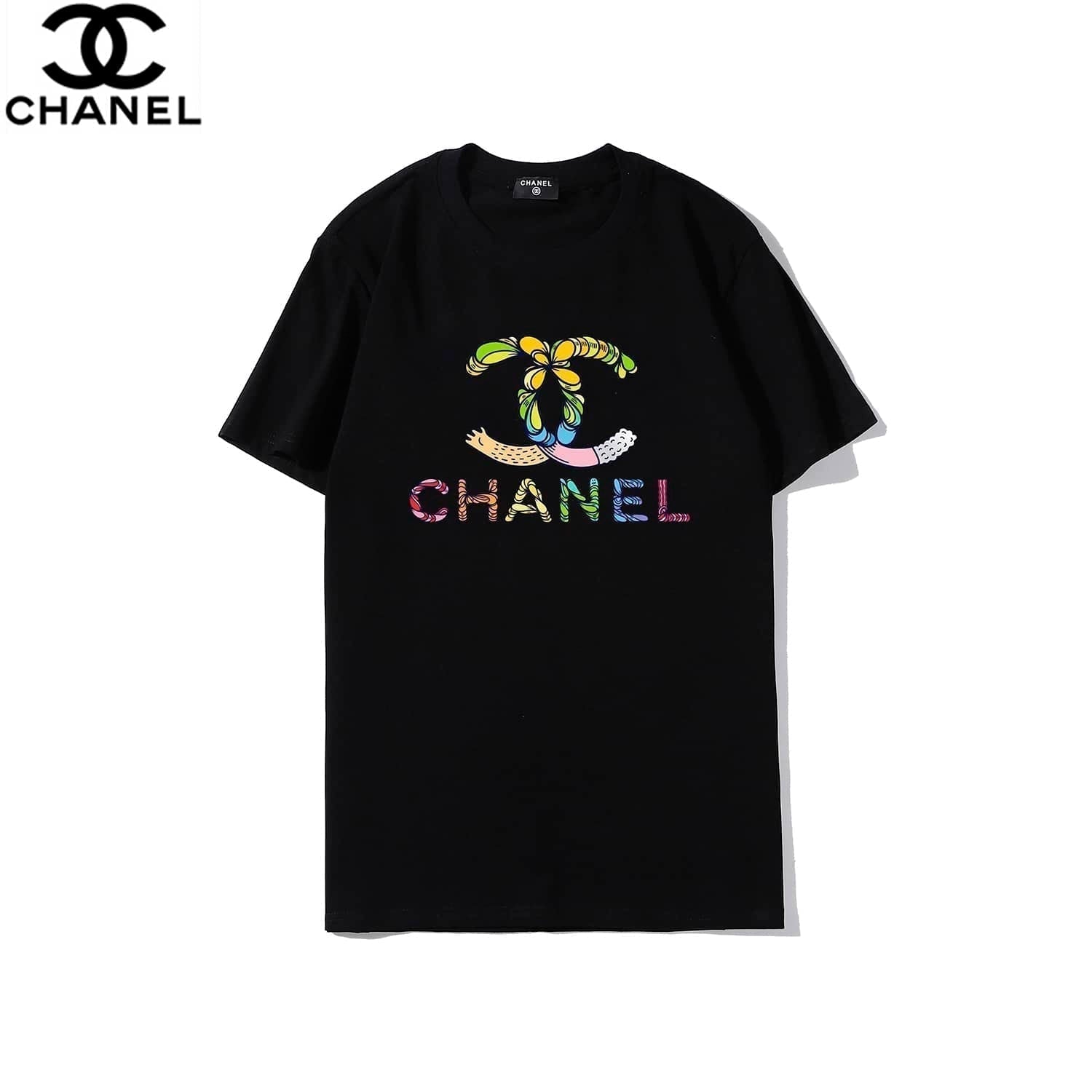 【CHANEL】2枚目半額！ロゴプリントTシャツ ブラック