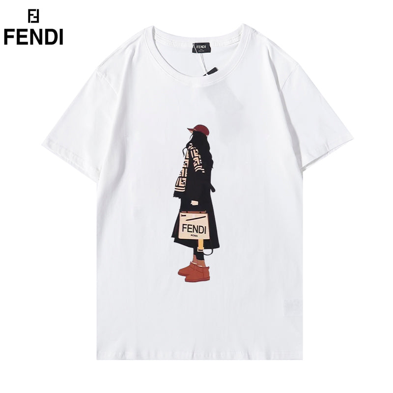 【FENDI】2枚目半額！ 新作 複数のキャラクター Tシャツ
