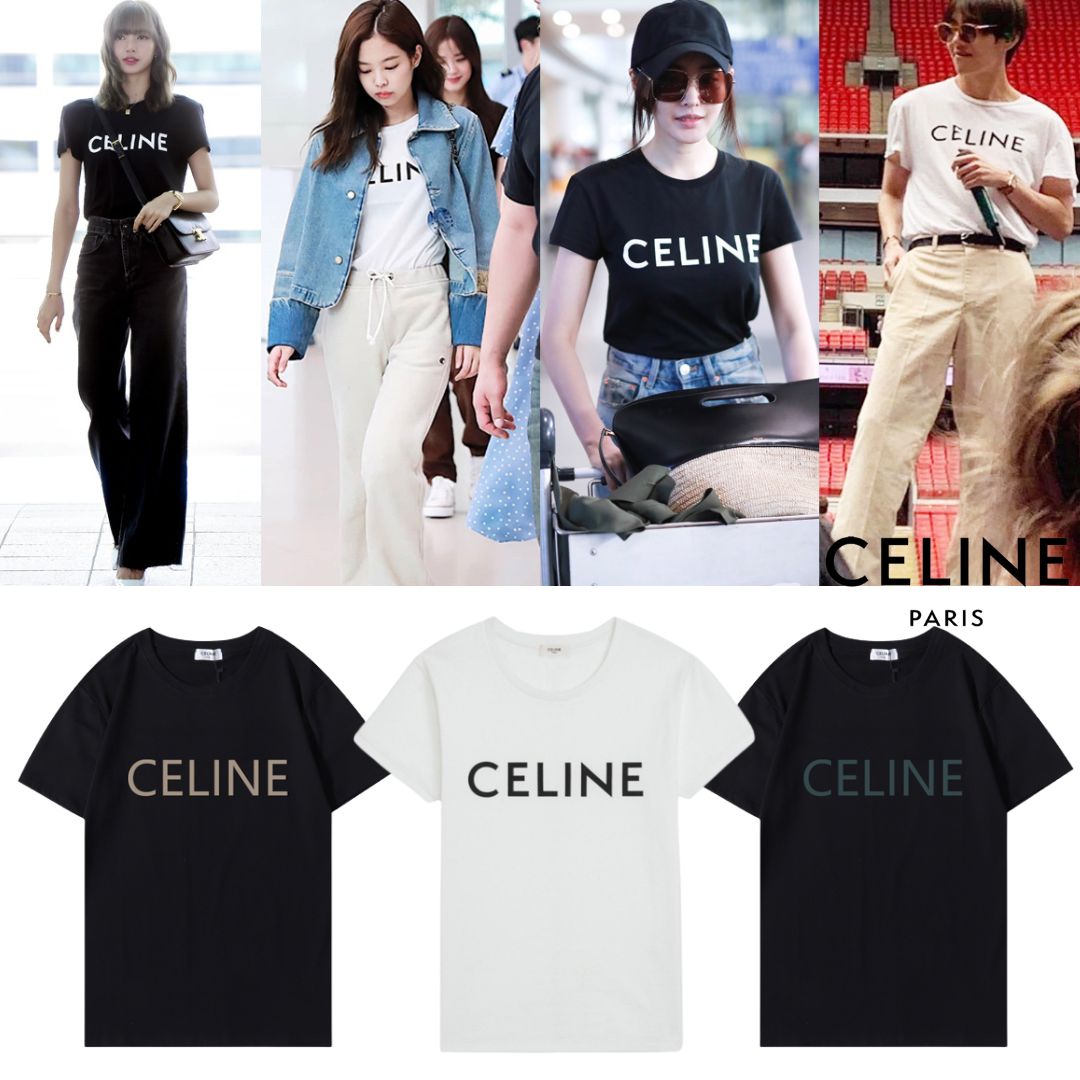 【CELINE】2枚目半額！☆ ロゴ コットンTシャツ