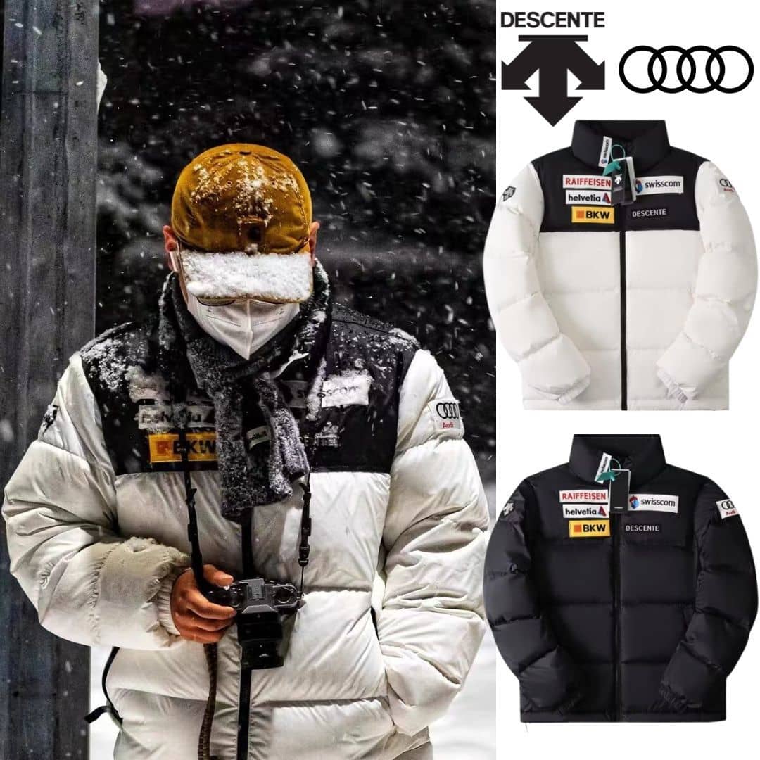 【Descente】🔥2023秋冬人気！DESCENTE x AUDI   連名雪山多機能アウトドアダウンジャケット☆防寒性とデザイン性を兼ね備えたダウン！