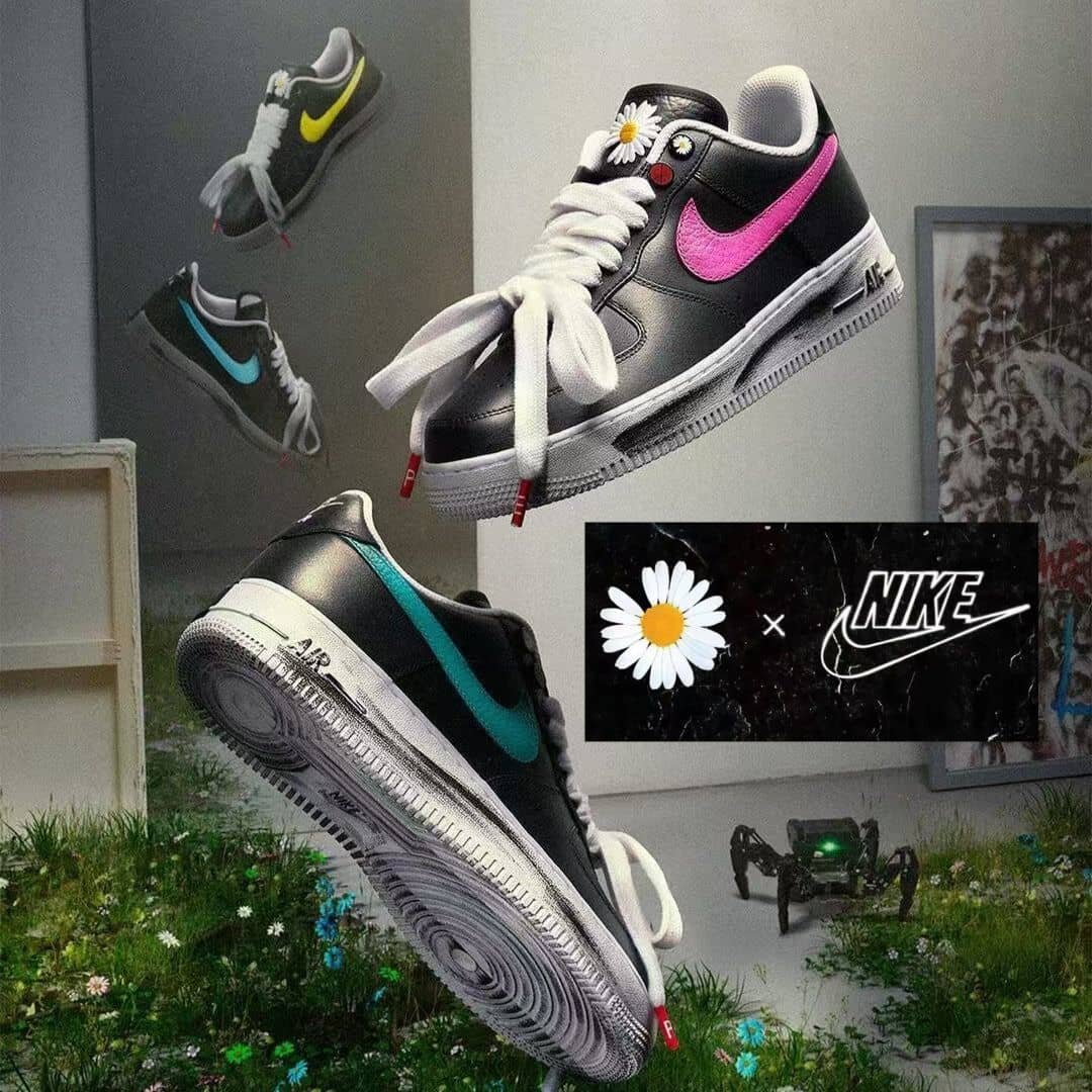 【国内 2024年発売】大人気のコラボ！🔥G-Dragon同項！50足限定！PEACEMINUSONE × NIKE AIR FORCE 1 LOW “Para-noise“3.0
