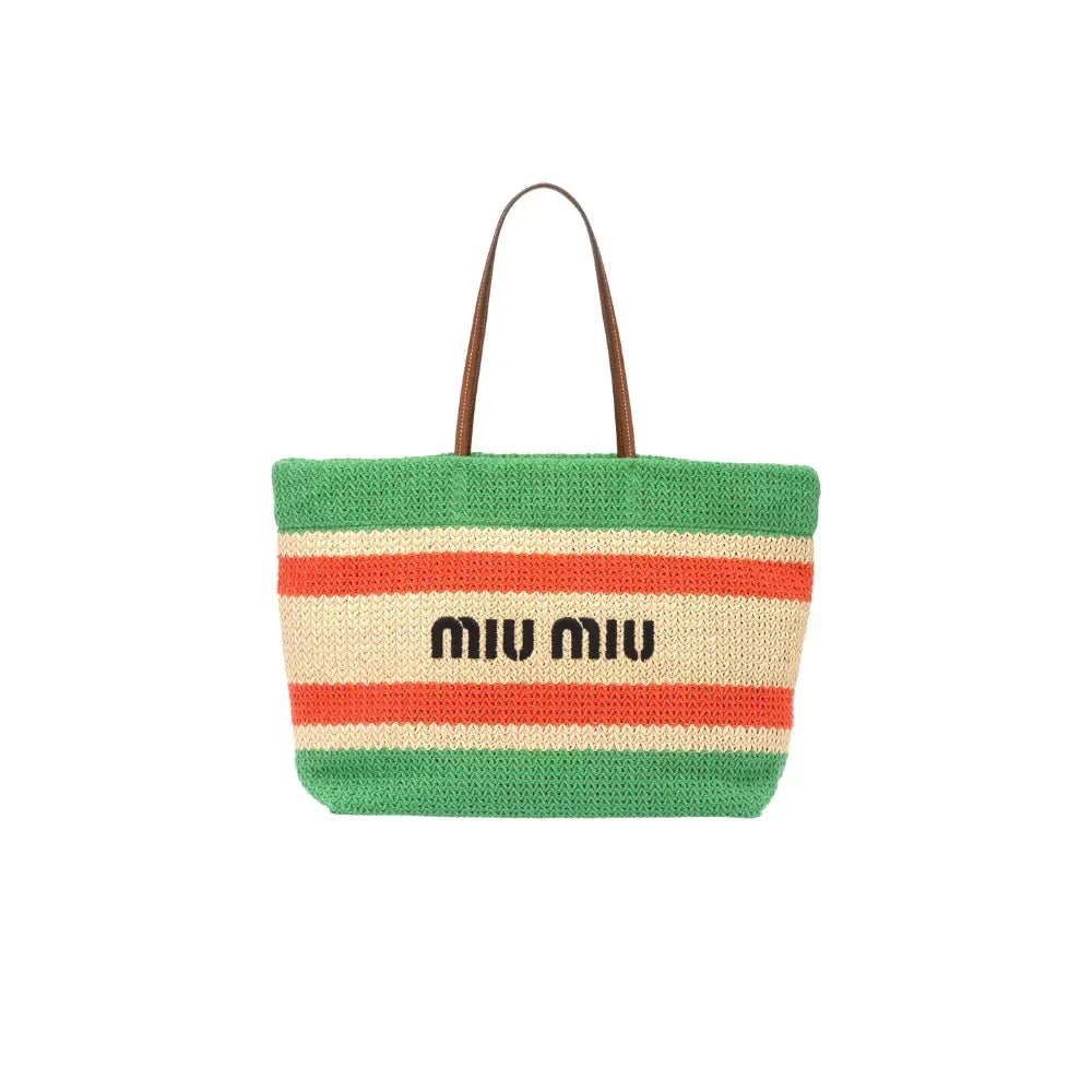 【Miu Miu】2023新作！雑誌掲載！中条あやみさん愛用の Raffiaトートバッグ🔥絶好の機会をお見逃しなく！