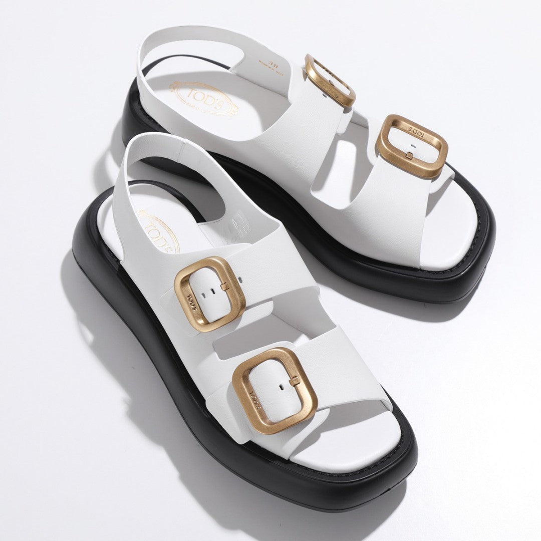 【Tod's 】💖春先にいち早くGET！🔥多くの雑誌に掲載！SNSでも話題沸騰中！レザー サンダル