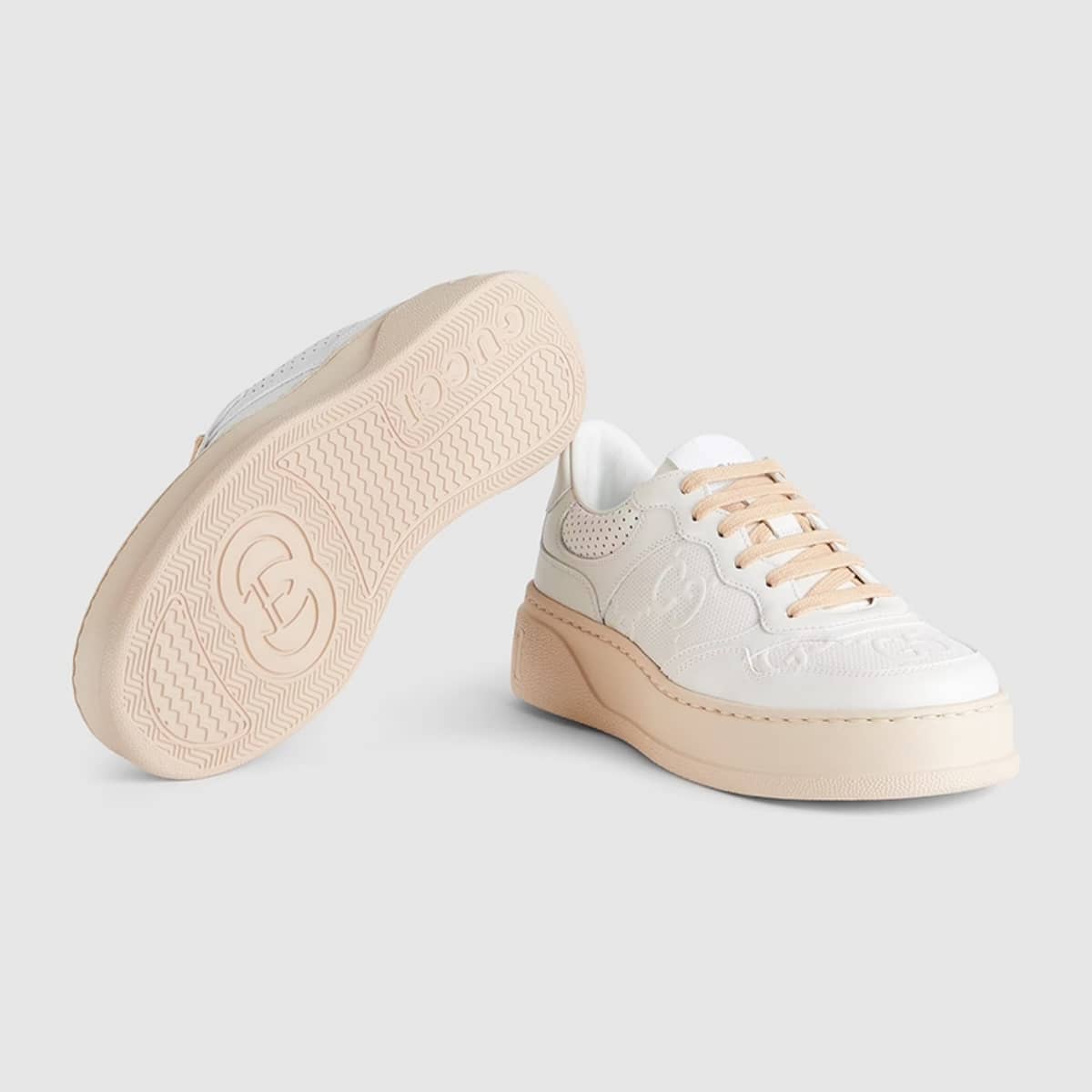 【GUCCI】2023新限定カラー！男女兼用 GGエンボス  スニーカー